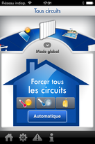 Capture écran accueil app Diematic De Dietrich